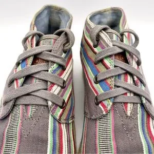 TOMS |?RARE? Men’s Denim Stripe Desert Botas Espadrille-Style Boots | Size 9 Toms | Shoes | Toms Rare Mens Denim Stripe Desert Botas  main image 4